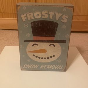 Antique snowman sign